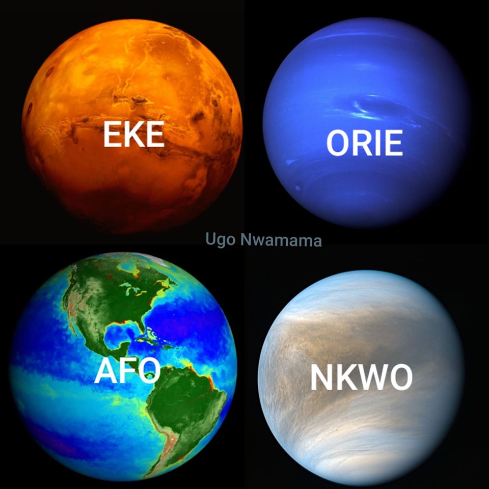 IGBO EKE, ORIE, AFO, NKWO, UCHENIGBO BY UGO NWAMAMA