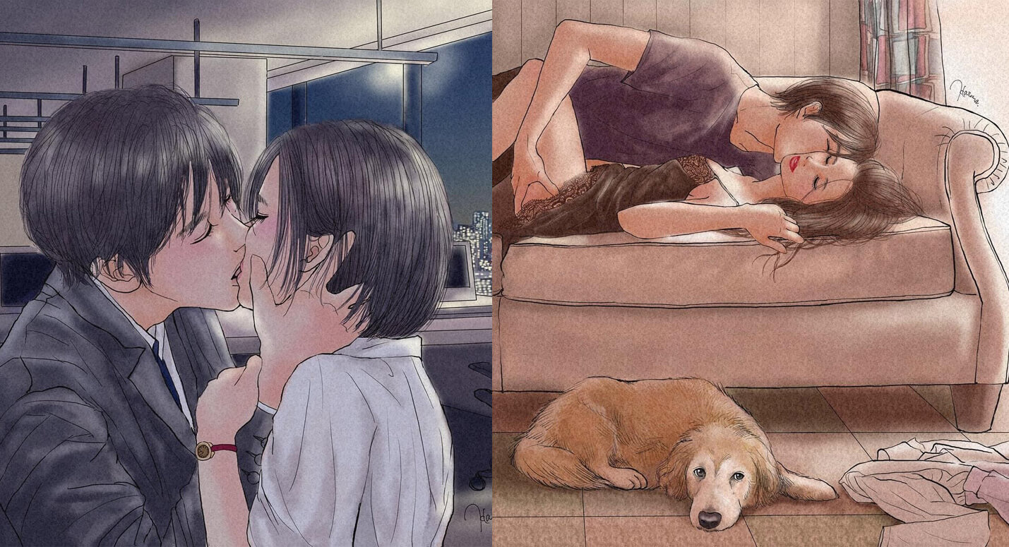 Intriguingly Beautiful Illustrations Show What It's Like To Be Crazy In Love