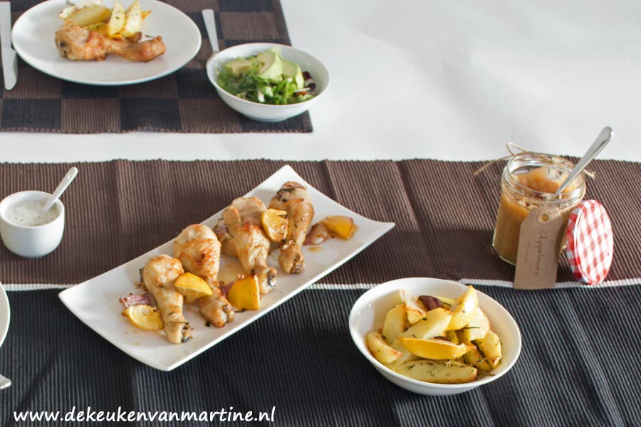 Drumsticks met citroen en knoflook uit de oven