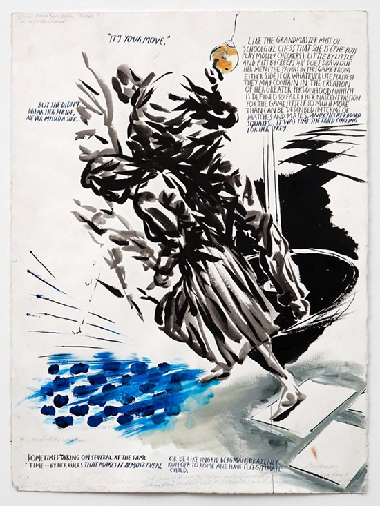 Raymond Pettibon Untitled ("But she didn't..."), 2003 pen and ink on paper 76.2 x 57.2 cm drawing Raymond Pettibon Untitled ("But she didn't..."), 2003