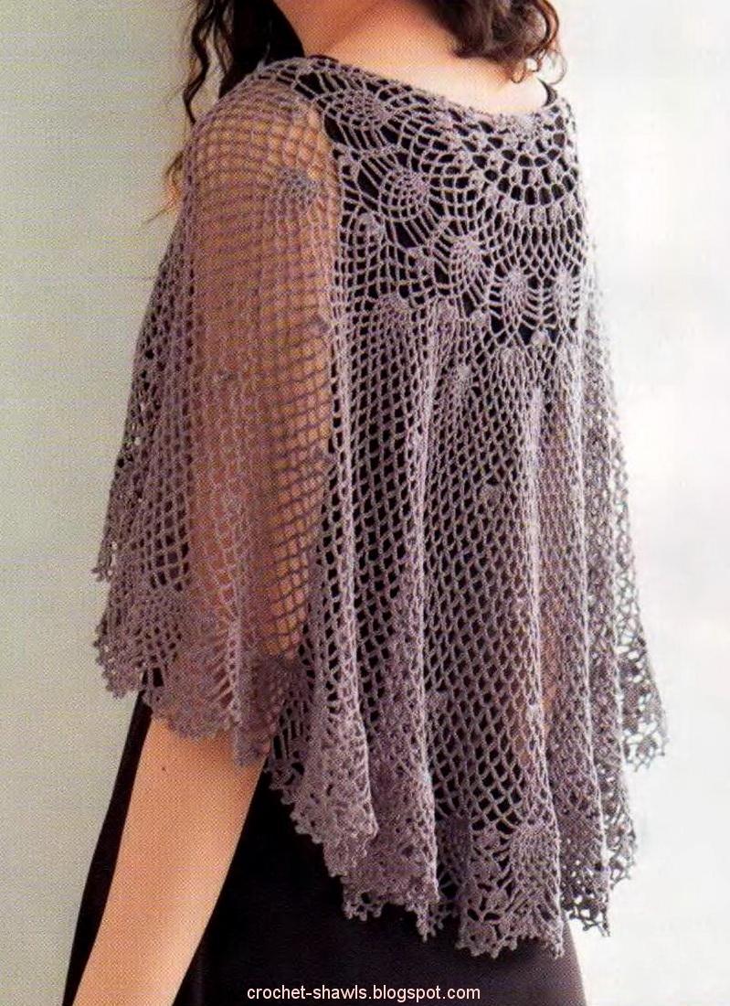 Crochet Shawls: Crochet Lace Cape Pattern Free