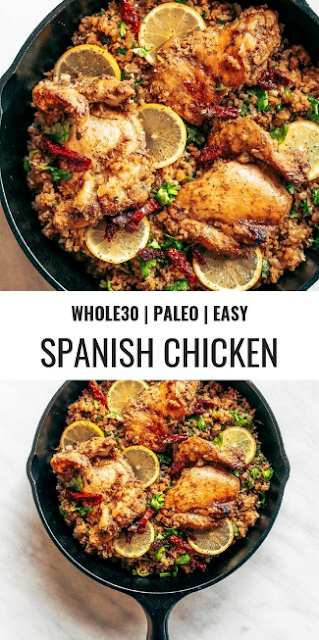 Whole30 Spanish Chicken And Cauliflower Rice