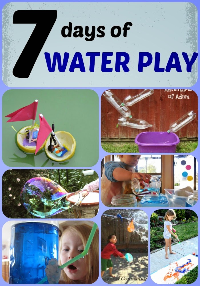learn with play at home 7 days of water play
