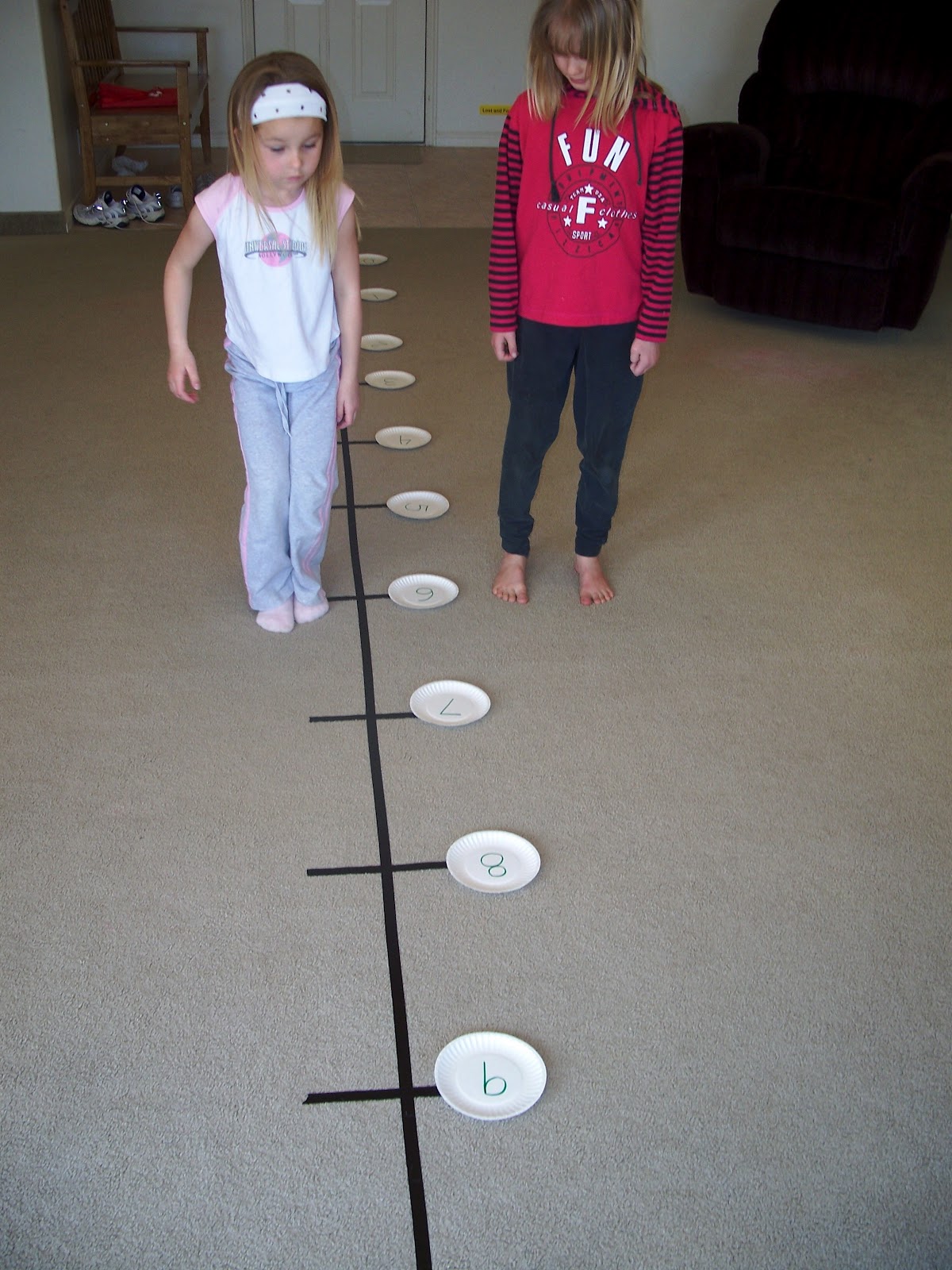Our Fun Homeschool Number Line Jumping