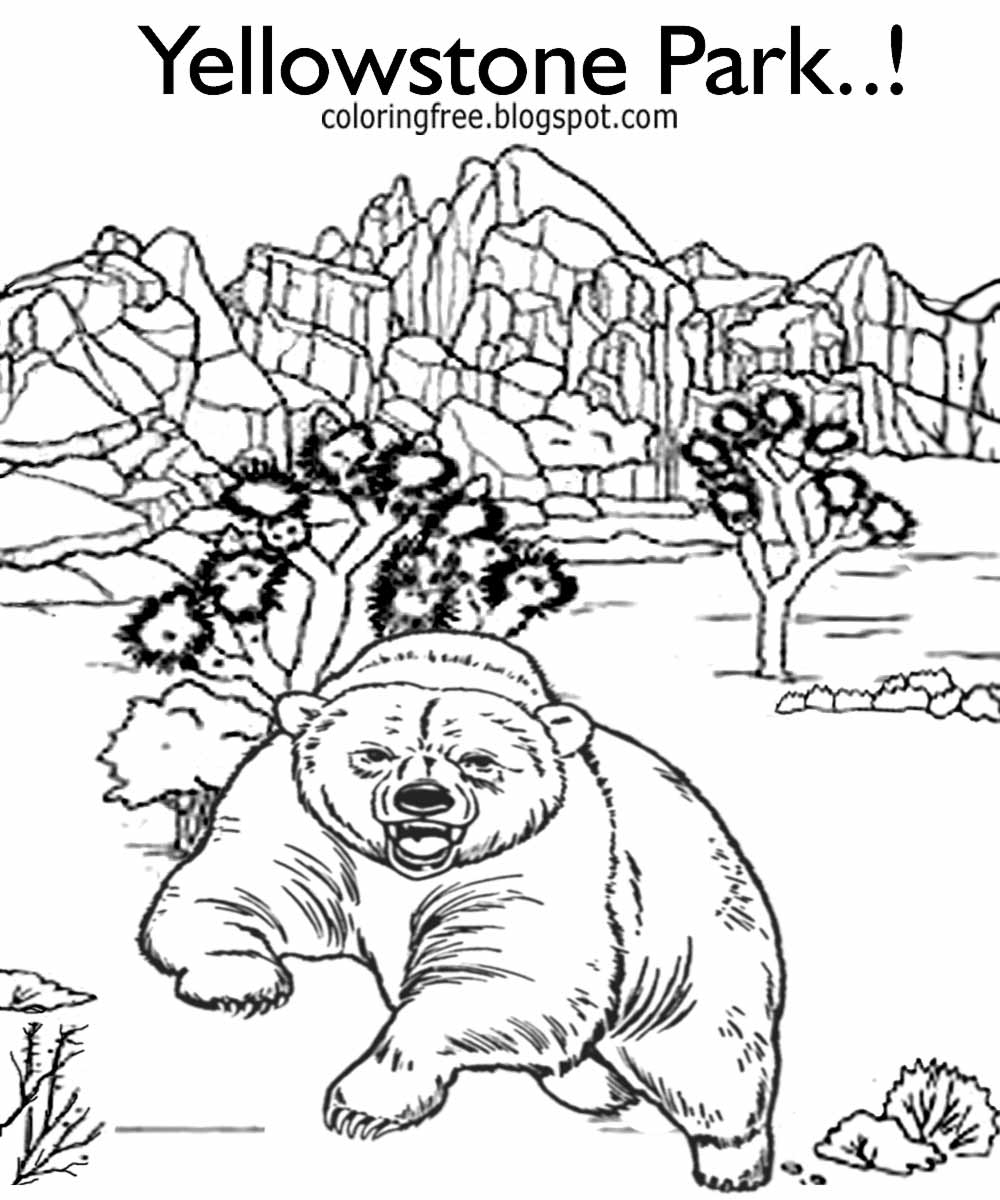 New Yellowstone Coloring Pages for Kindergarten