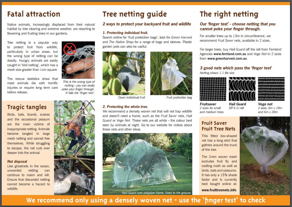 Netting Wildlife friendly tree netting