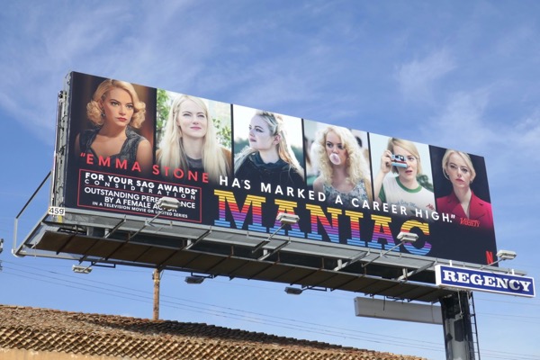 Maniac Emma Stone SAG Award nominee billboard Fairfax Avenue Maniac Emma Stone SAG Award nominee billboard