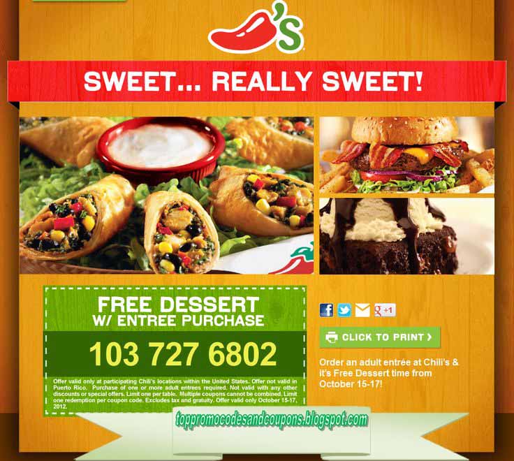 Free Promo Codes and Coupons 2021 Chili's Coupons