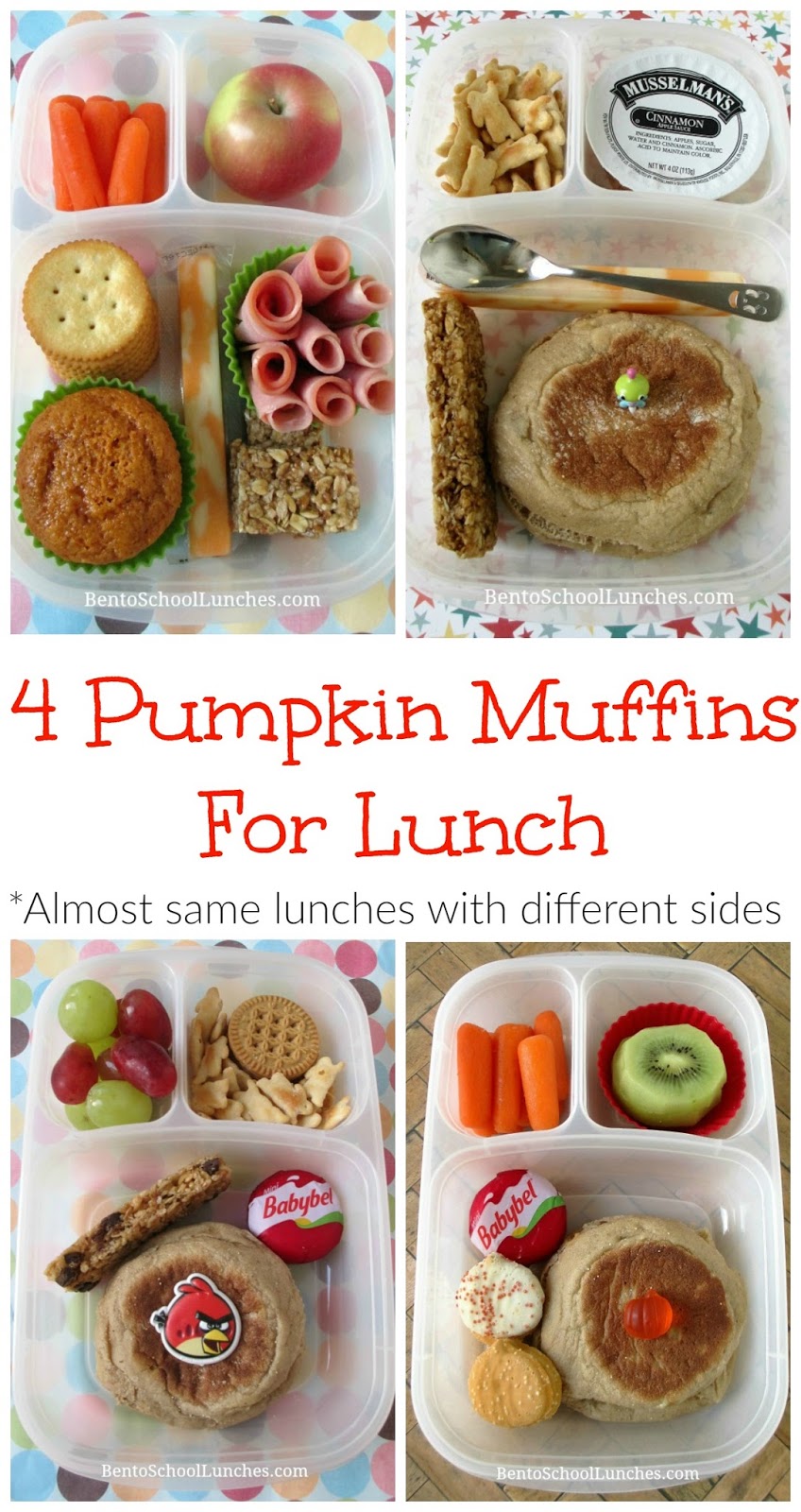 Bento School Lunches 4 Pumpkin Muffins For Lunch with Pancake Muffin