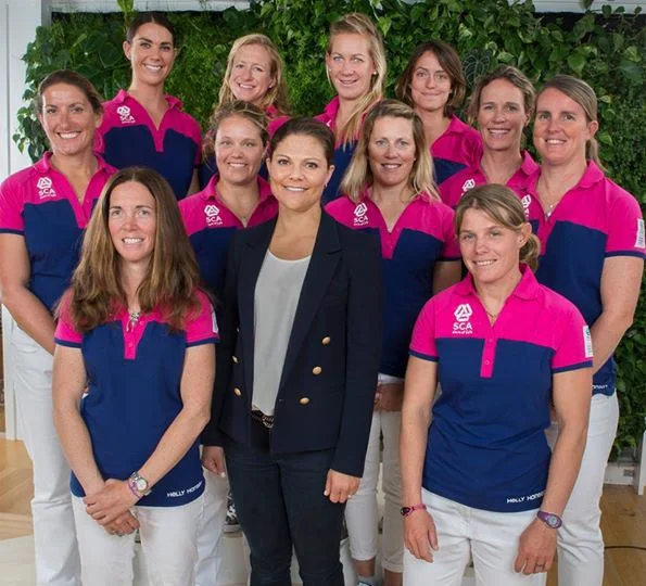 Crown Princess Victoria met with members of the women's sailing team that will participate in the SCA Volvo Ocean Race