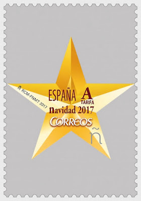 Filatelia - Navidad 2017 - España - Decoración navideña - Estrella Filatelia - Navidad 2017 - España - Decoración navideña - Estrella