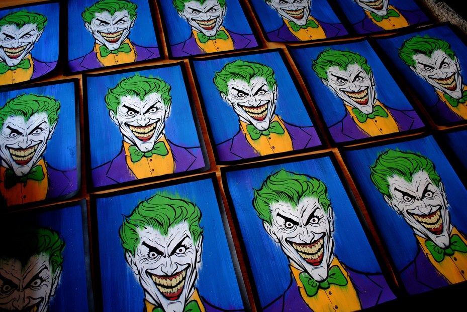 The Dork Review Rob's Room Batman & Joker Hand Painted with Acrylics