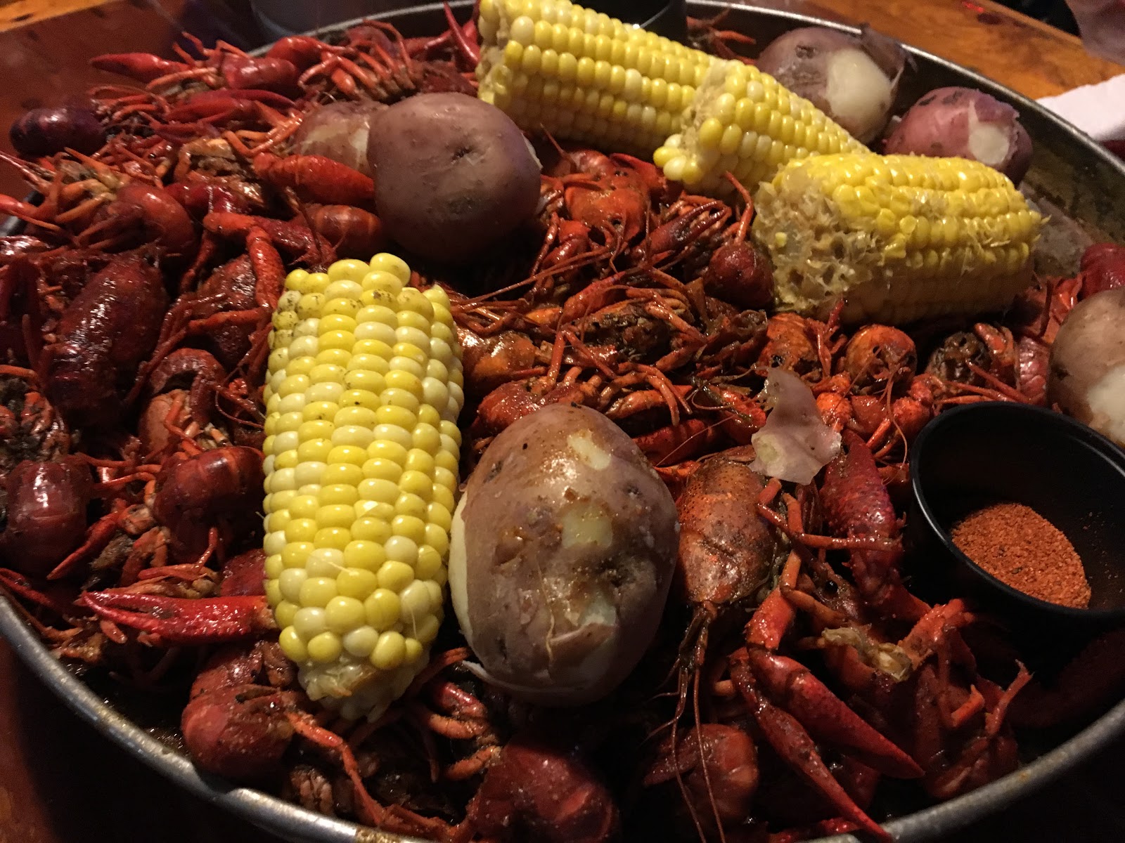 Crawfish at Crazy Alan's Swamp Shack in Kemah Texas Crawfish, crawfish boil, corn, crawfish season, Crazy Alan's Swamp Shack Kemah Texas