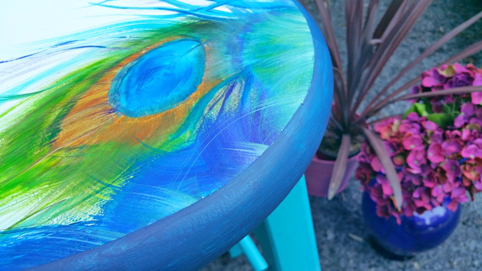 Peacock Stool On, Let Your Colors Burst"! Redo It Yourself