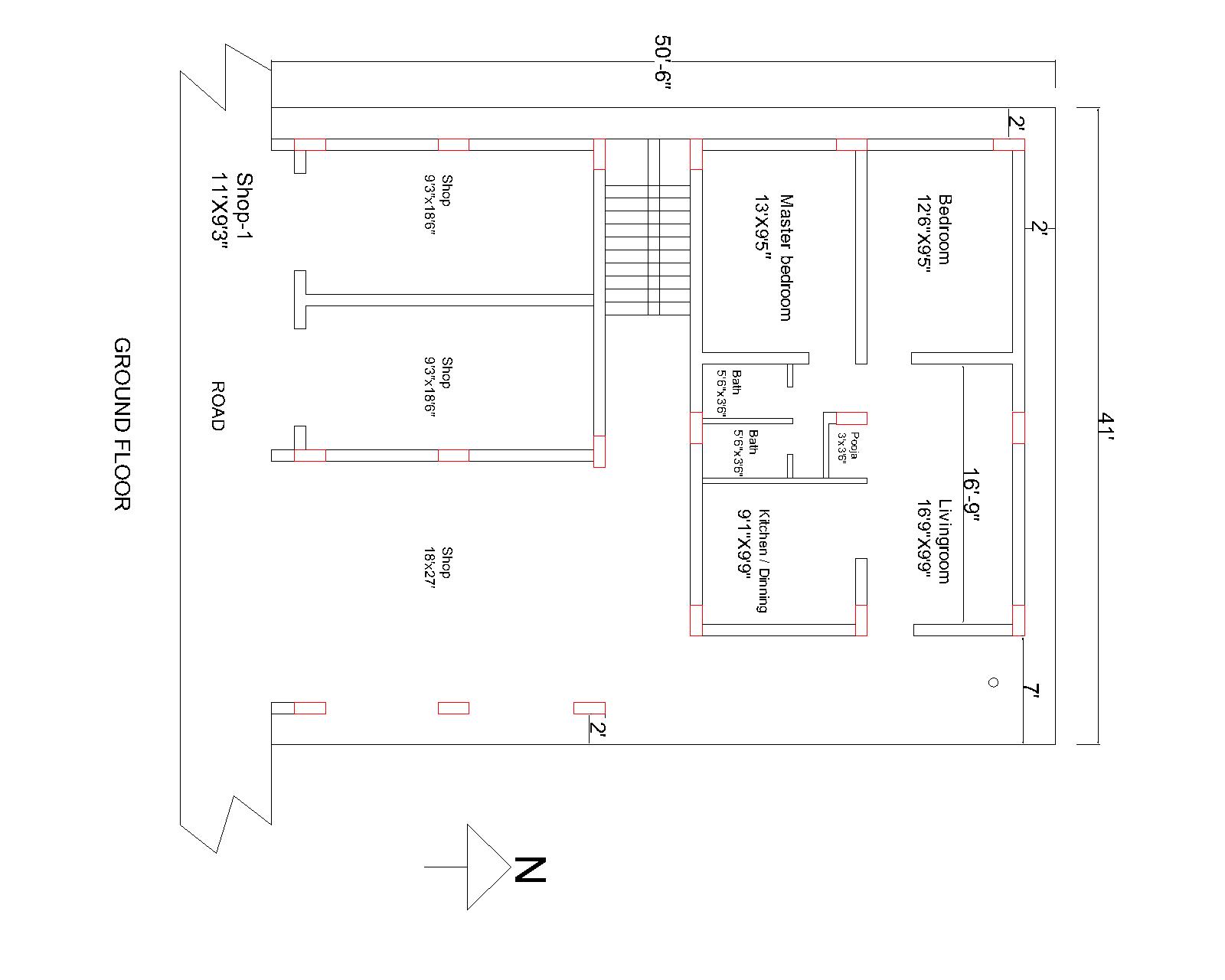 30X40 HOUSE  PLAN  50X40 SOUTH  FACING  HOUSE  PLANS 