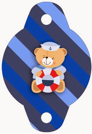 Osito Marinero: Imprimibles y Fondos para Fiestas Gratis.