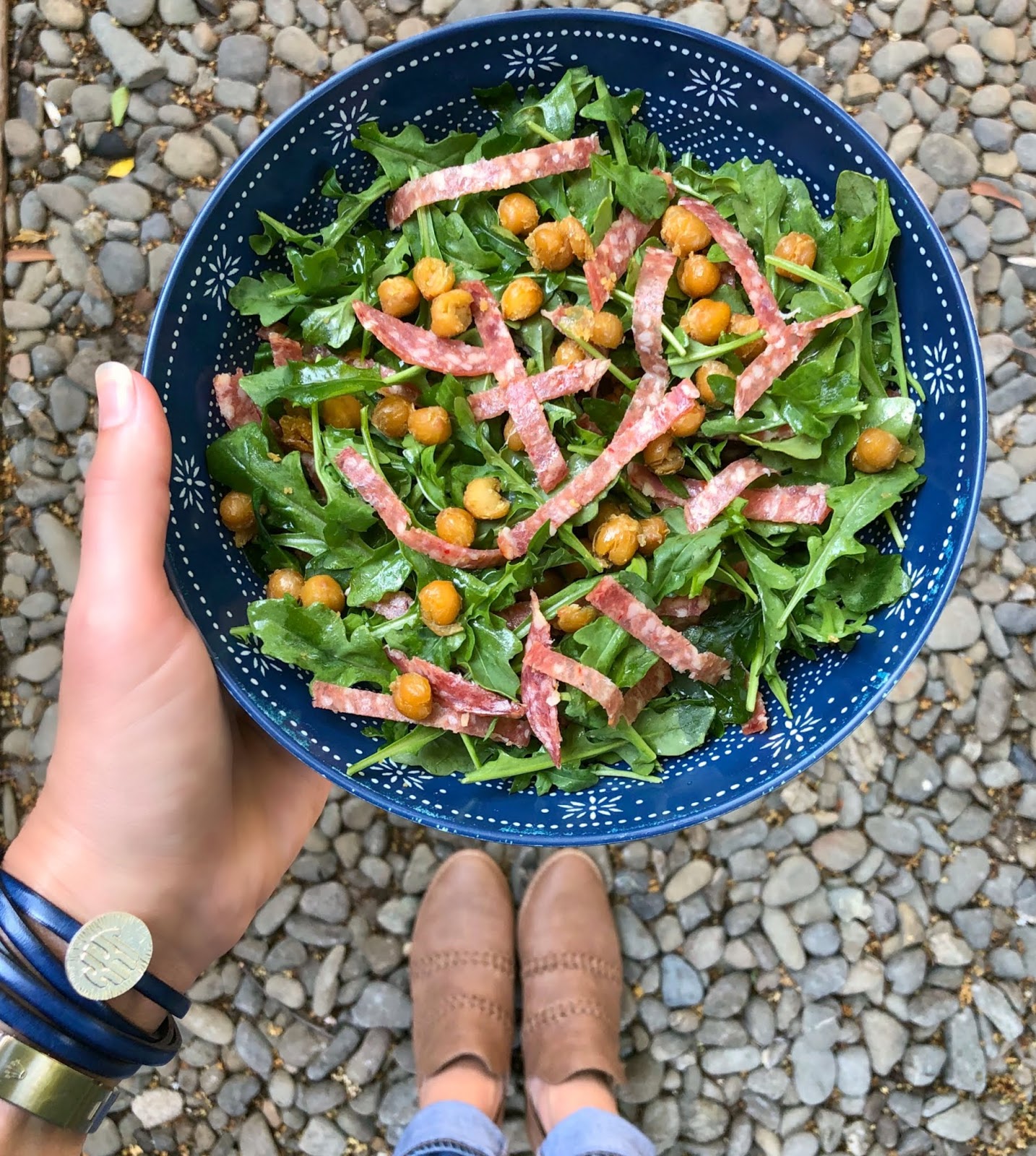 Jac o' lyn Murphy Salami Salad with Crispy Chickpeas