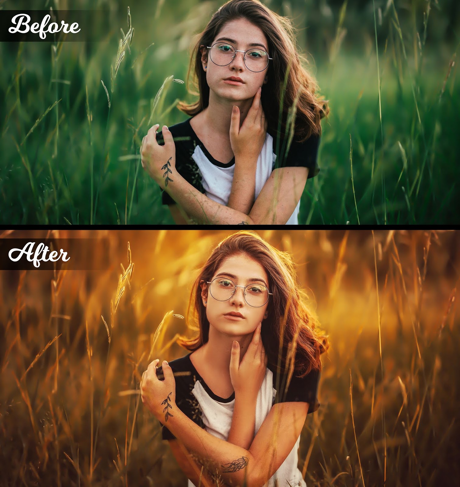 Golden Hour Sunset Light Effect in [Outdoor Portrait Edit]