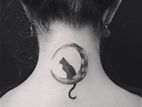 Moon Phases Tattoo Back Of Neck