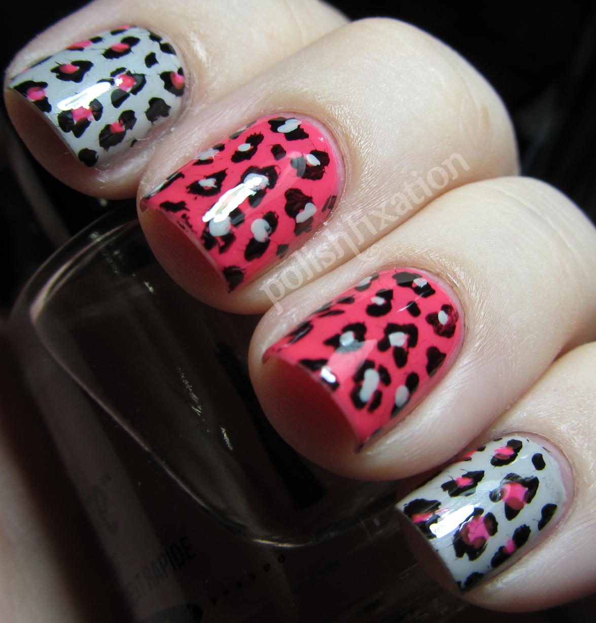 polish fixation: Edgy Leopard Print Stamping
