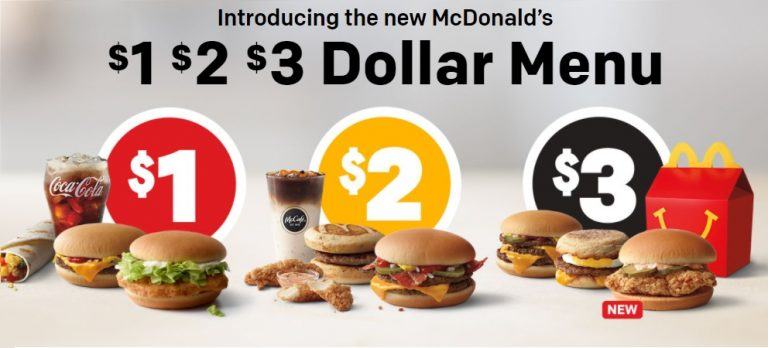 McDonald's New $1 $2 $3 Dollar Menu