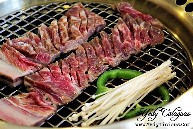 Galbi on the grill