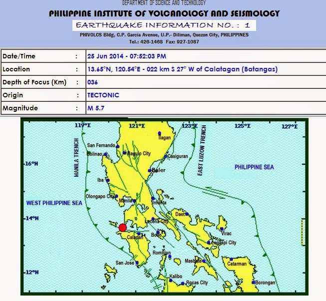 Magnitude 5.7 earthquake hits Metro Manila, Luzon areas