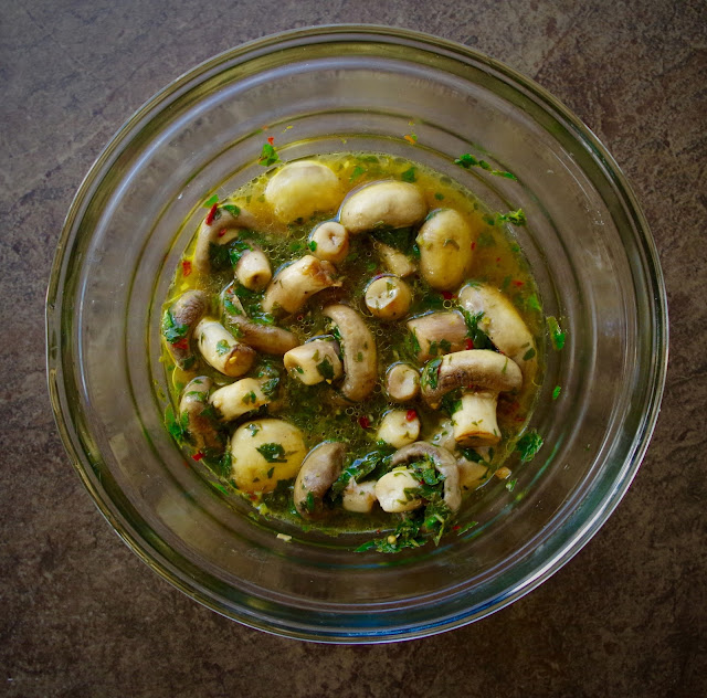 Marinated Mushrooms with Vermouth and Garlic from The Basque Book