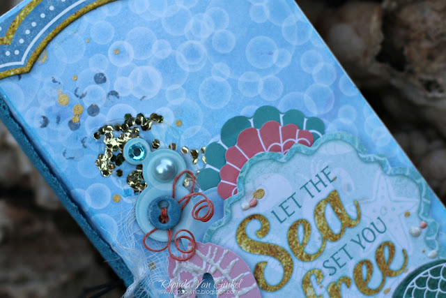 BoBunny Travel Journal featuring Down By The Sea designed by Rhonda Van Ginkel