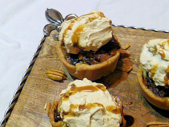 Mini Pecan Pies with Cane Syrup Whipped Cream