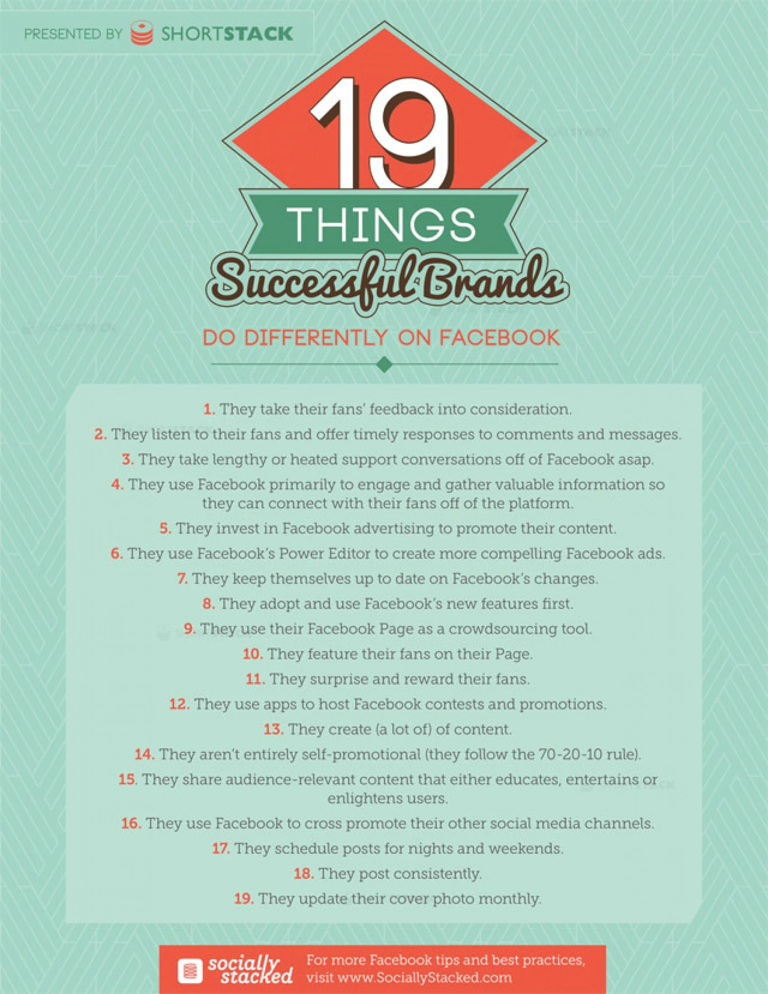 19 Things Successful Brands Do Differently on Facebook - infographic