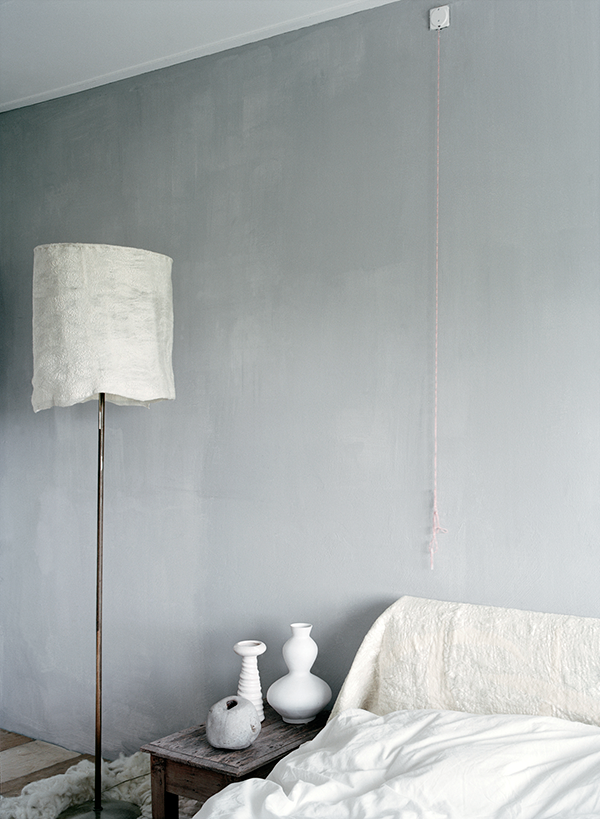tinted plaster walls.