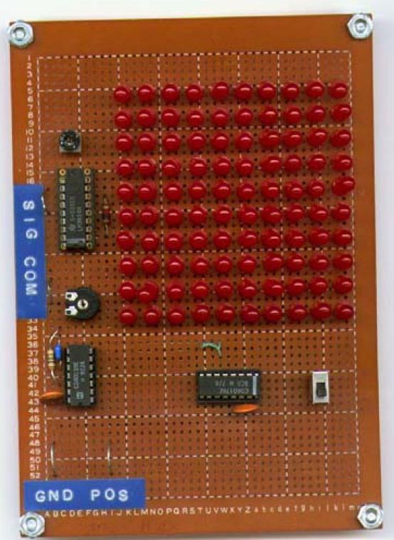 100 LED’s Solid State Oscilloscope Circuit Schematic With Explanation