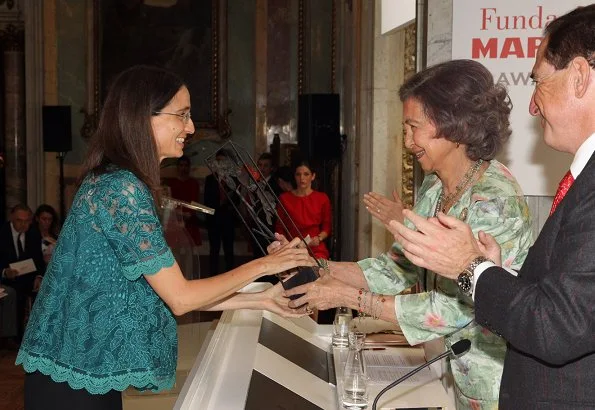 Queen Sofia of Spain and Infanta Elena attended presentation ceremony of 2018 awards of Mapfre Foundation held at The Casino de Madrid