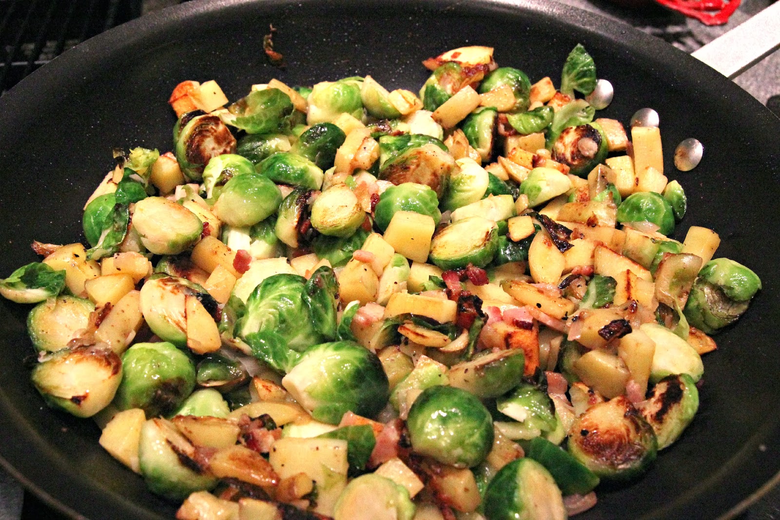 The Wife of a Dairyman Churned in Cali Brussels Sprout Potato Hash