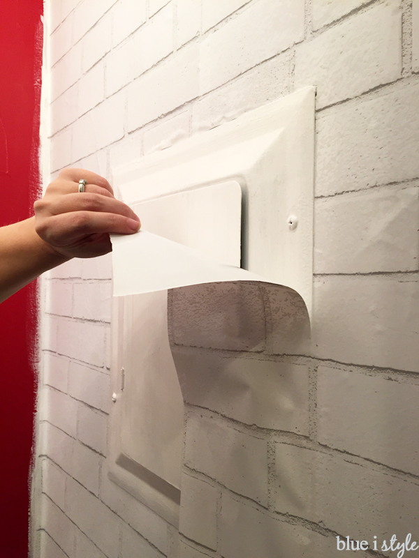 {diy with style} How to Install Temporary, Removable Wallpaper Blue i