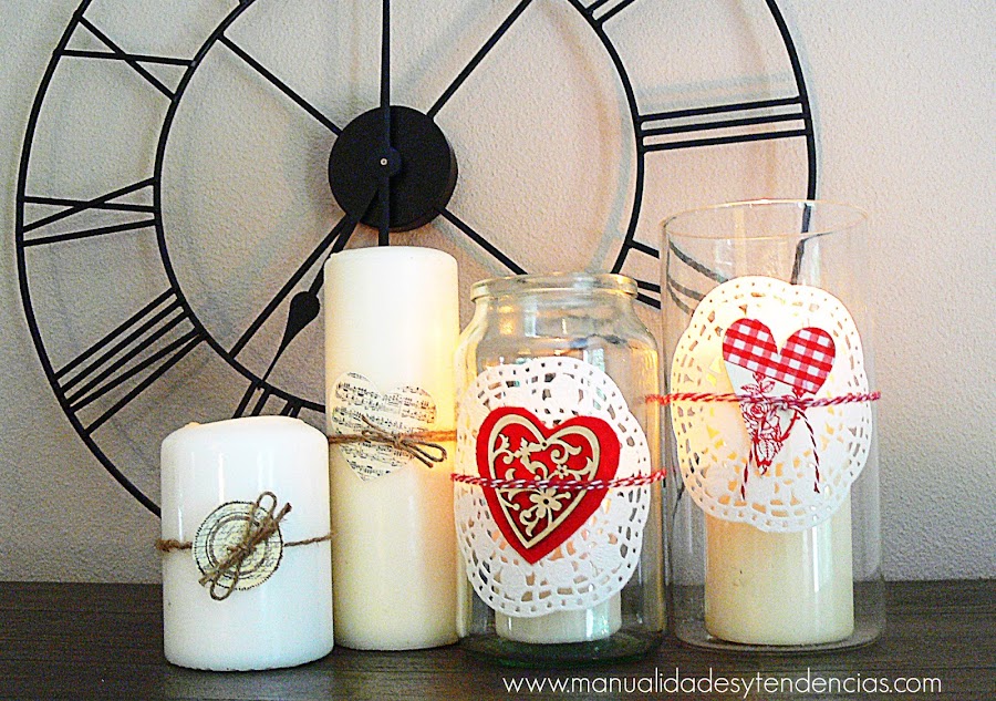 Tutorial portavelas románticos para San Valentín