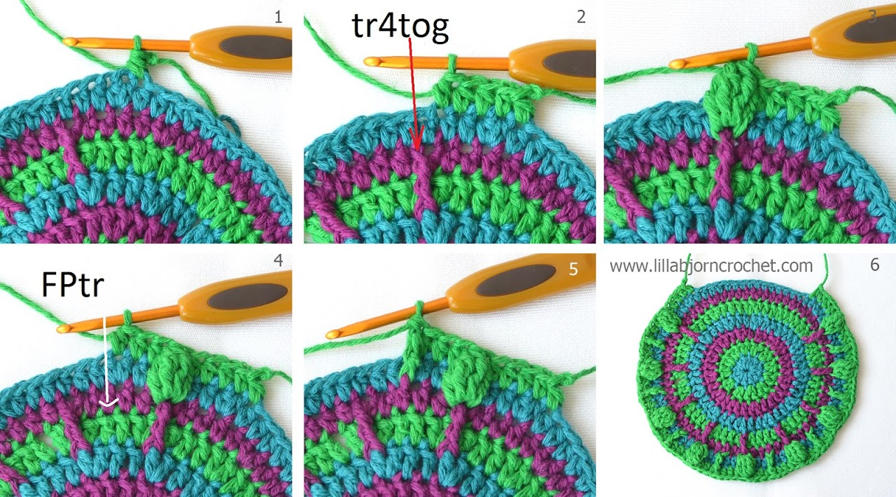Peacock Tail Bag - Part 2. FREE crochet pattern and original design by Lilla Bjorn Crochet.