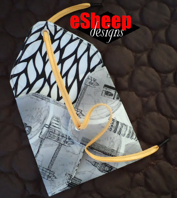 fabric envelope crafted by eSheep Designs