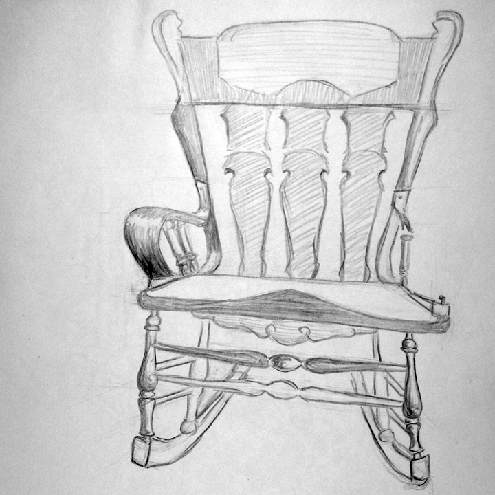 BYUH Drawing Rocking Chair