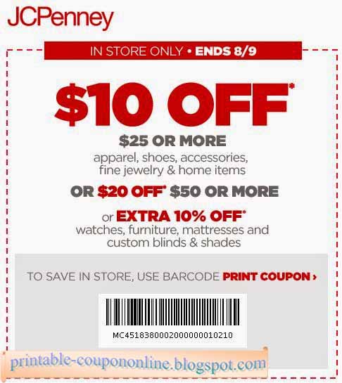 Jcpenney department store coupons
