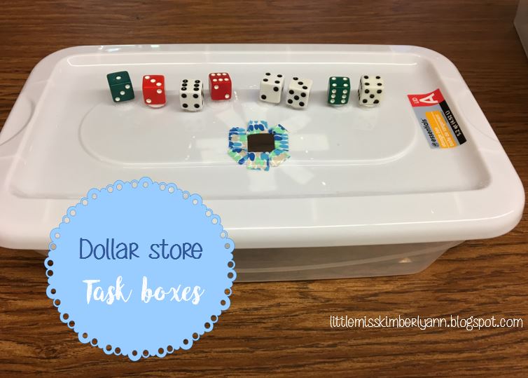 Little Miss Kim's Class Dollar Store Task Boxes for Special Education