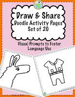 Draw and Share Doodle Activity Pages for Spanish French class