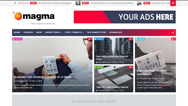Magma v2.0 Premium Blogger Template (credit remove) by NQnia