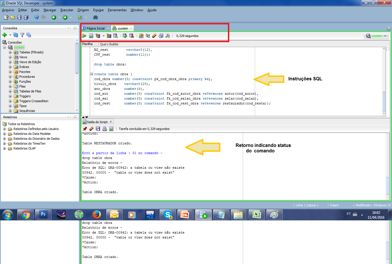 É Lógica, é facil: SQL Developer - Criação de Scripts