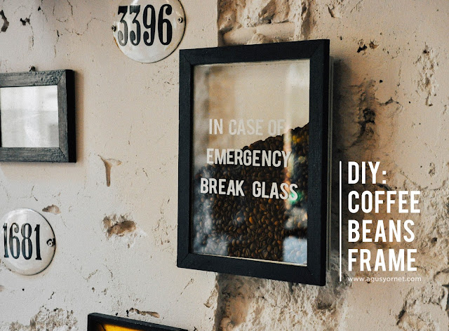 A coffee beans frame DIY tutorial, perfect for home decor or a gift for coffee lovers. 