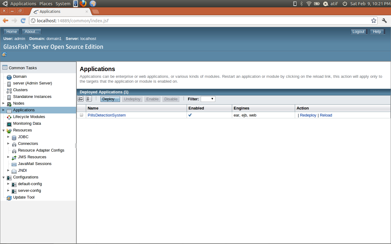The EAR file was successfully deployed in the last step and that can be ...