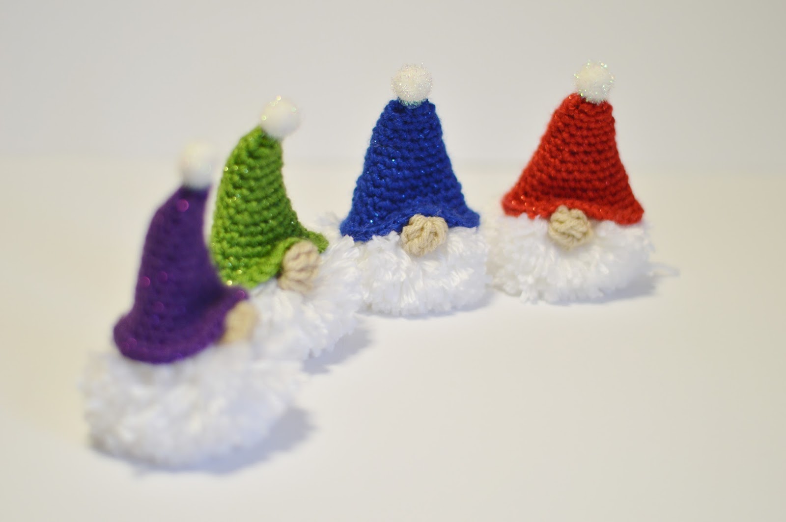 With Alex Puffball Gnome Ornament Free Crochet Pattern