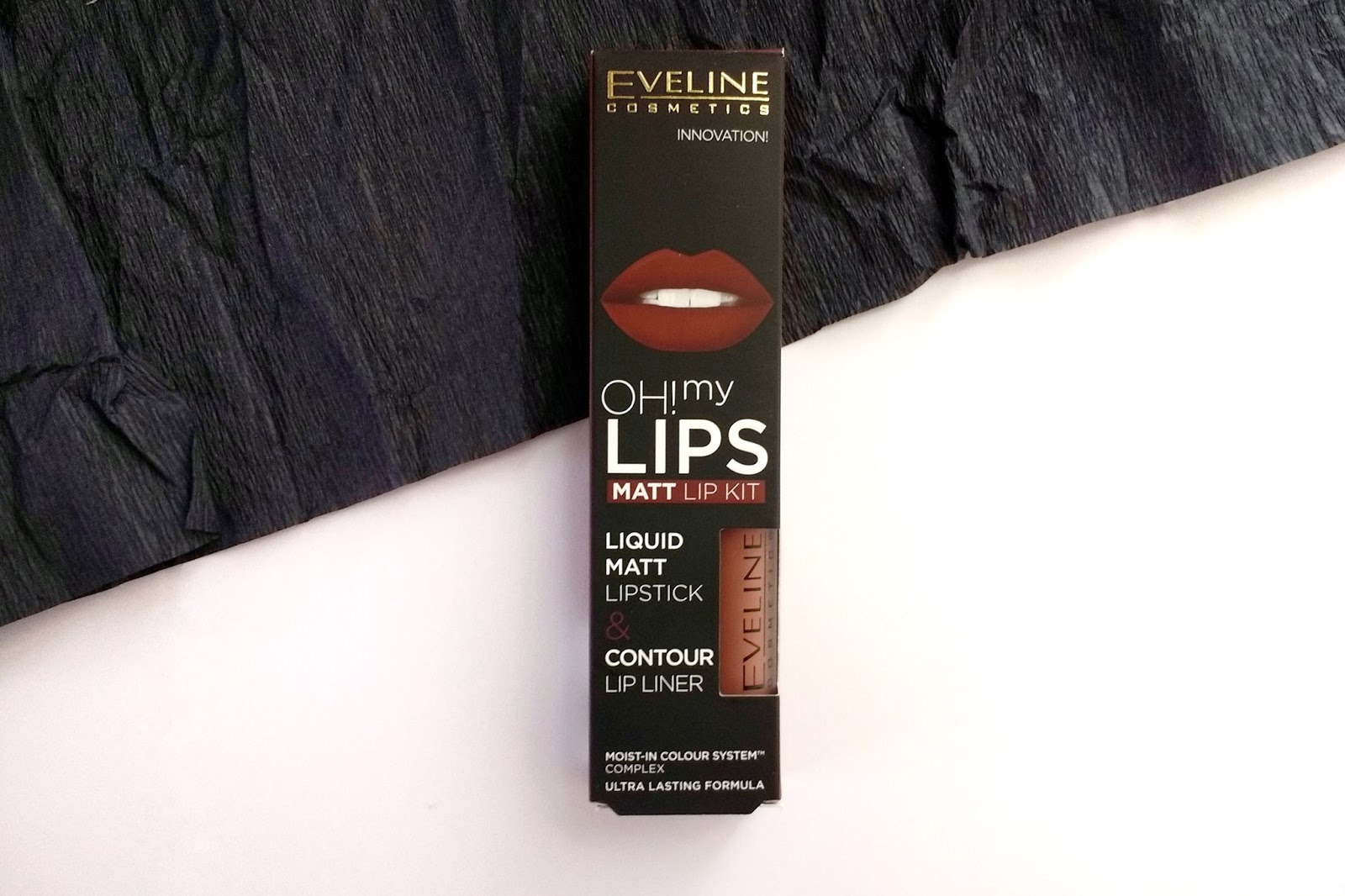Eveline | Oh! My Lips, Matt Lip Kit Liquid Matt Lipstick & Contour Lip Liner | Zestaw do makijażu ust: matowa pomadka w płynie i konturówka w kolorze 02 Milky Chocolate