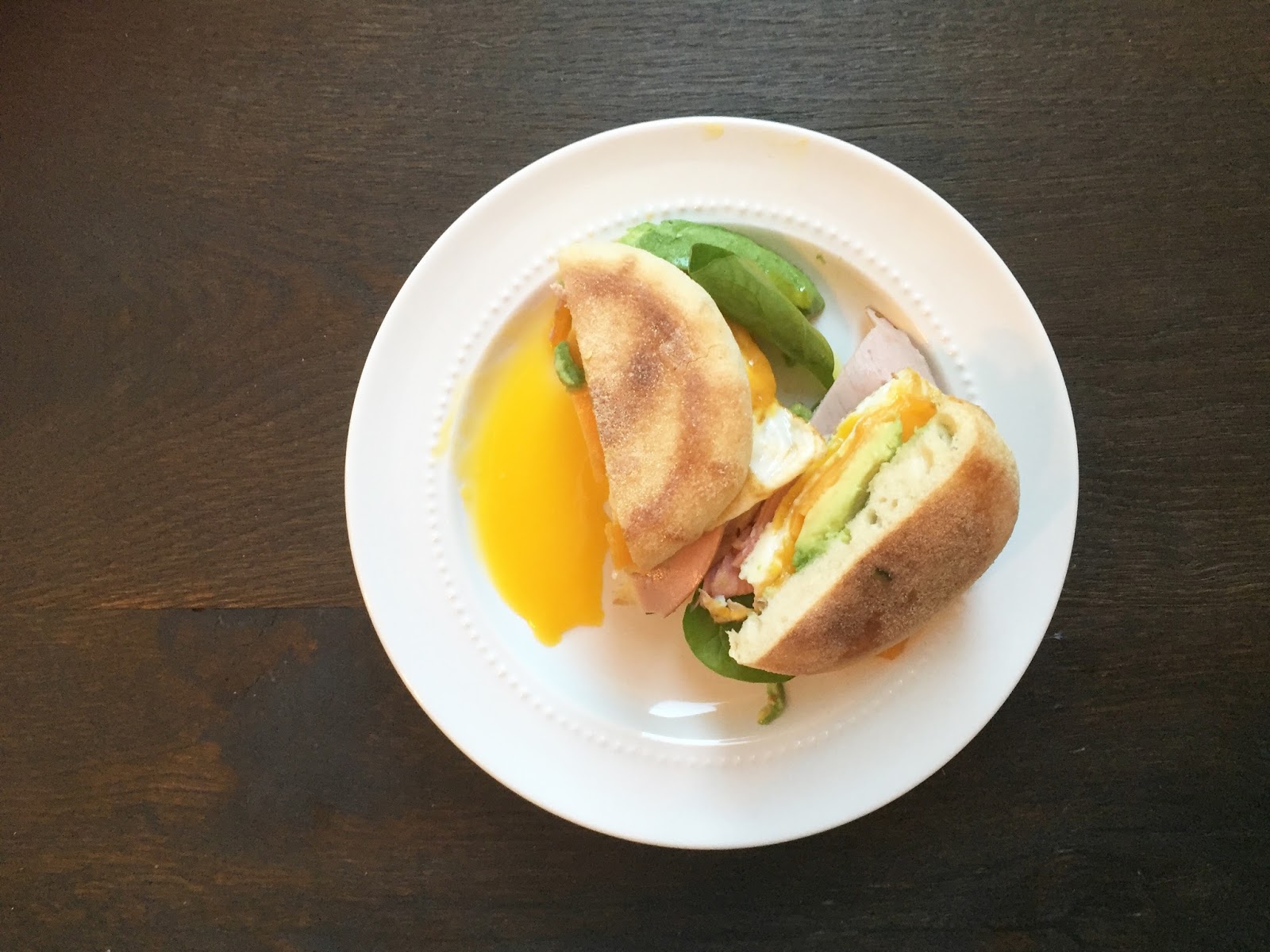 avocado & spinach egg mcmuffins